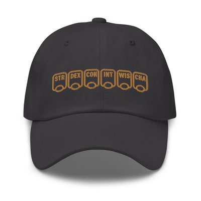 Ability Scores Hat - Geeky merchandise for people who play D&D - Merch to wear and cute accessories and stationery Paola's Pixels