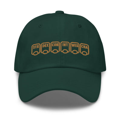 Ability Scores Hat - Geeky merchandise for people who play D&D - Merch to wear and cute accessories and stationery Paola's Pixels