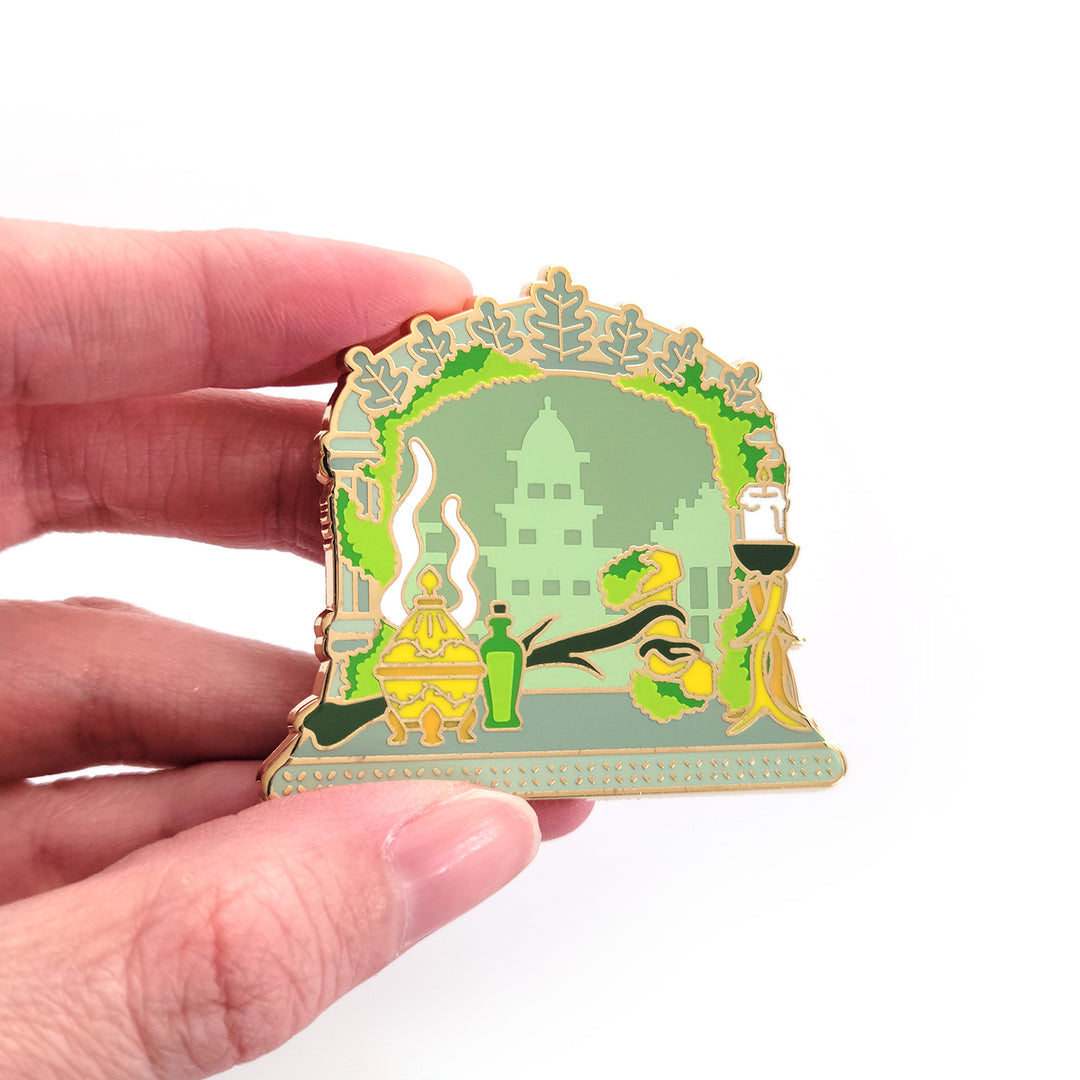 The Cleric Window Pin - Geeky merchandise for people who play D&D - Merch to wear and cute accessories and stationery Paola's Pixels