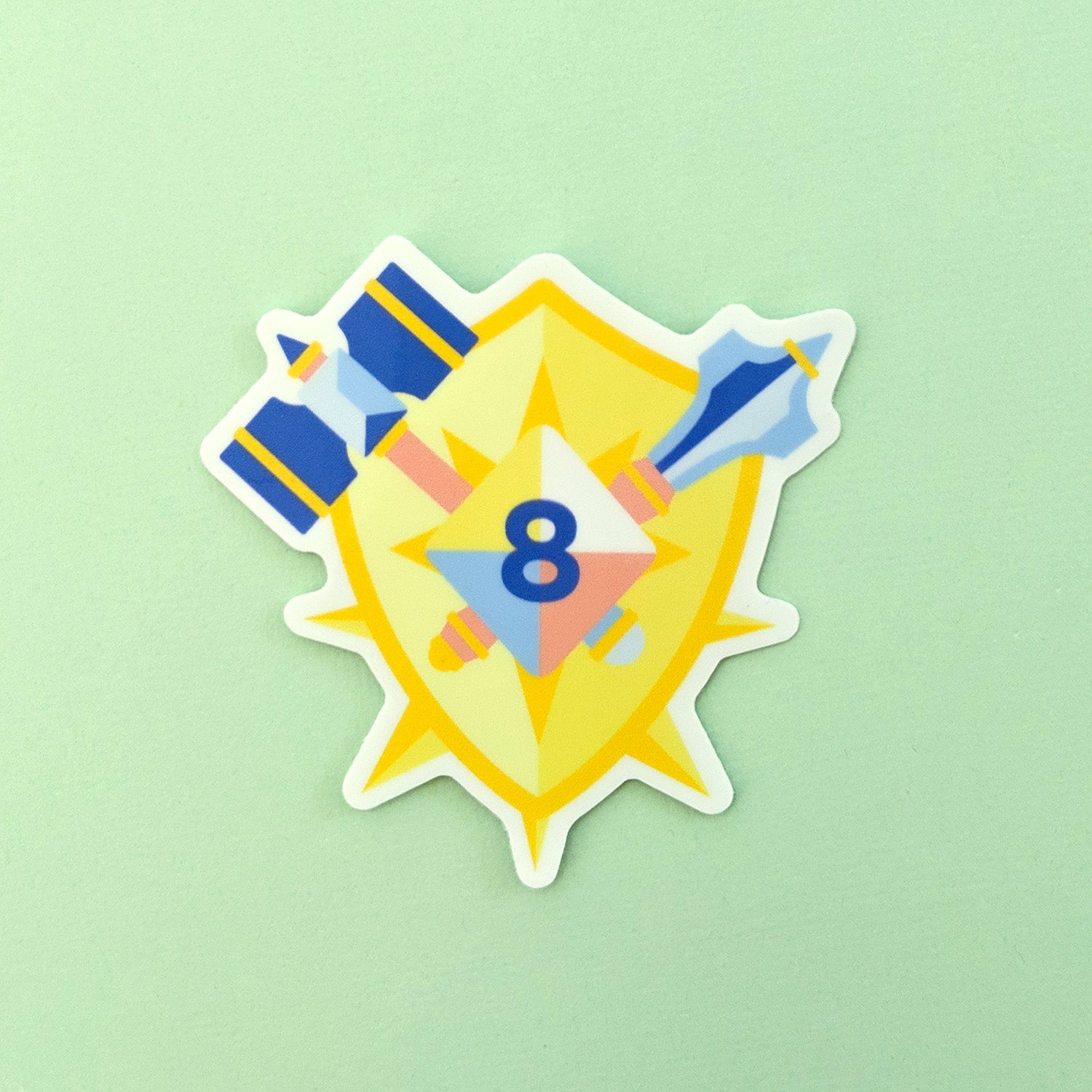 Cleric Sticker - Geeky merchandise for people who play D&D - Merch to wear and cute accessories and stationery Paola's Pixels