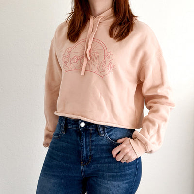 Hands of Fate Cropped Hoodie - Geeky merchandise for people who play D&D - Merch to wear and cute accessories and stationery Paola's Pixels