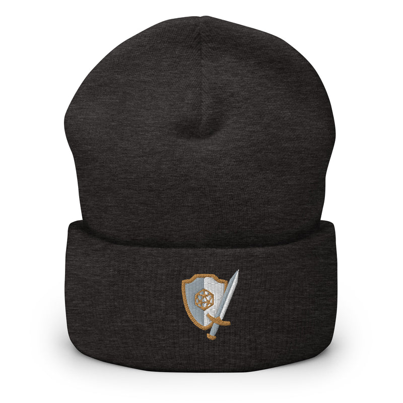 Sword and Shield Beanie - Geeky merchandise for people who play D&D - Merch to wear and cute accessories and stationery Paola&
