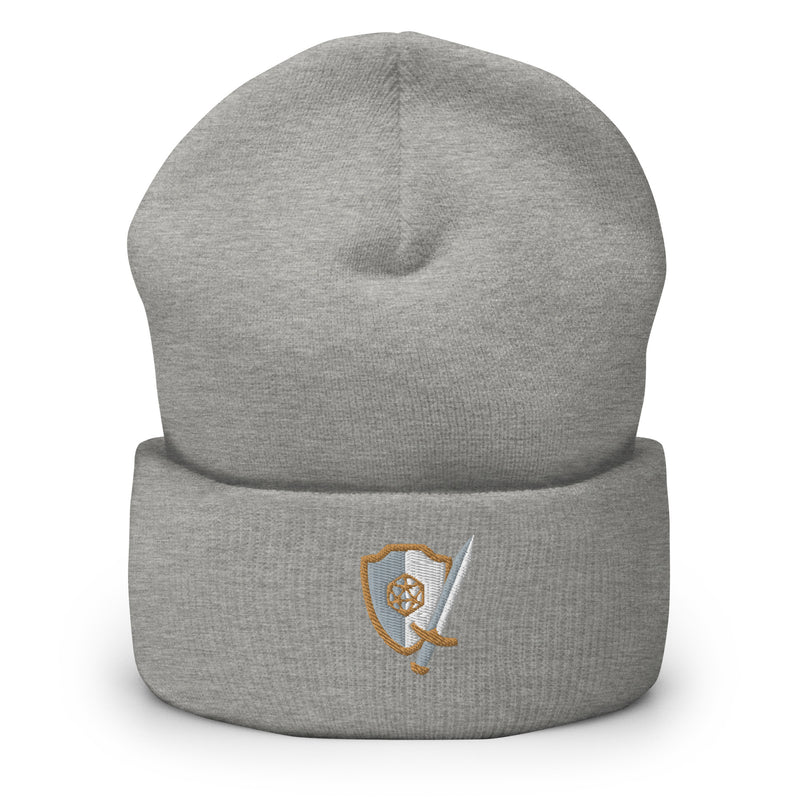 Sword and Shield Beanie - Geeky merchandise for people who play D&D - Merch to wear and cute accessories and stationery Paola&