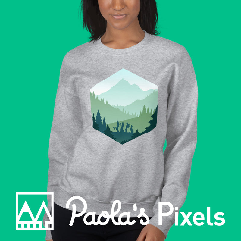 Adventure d20 Sweatshirt - Geeky merchandise for people who play D&D - Merch to wear and cute accessories and stationery Paola&