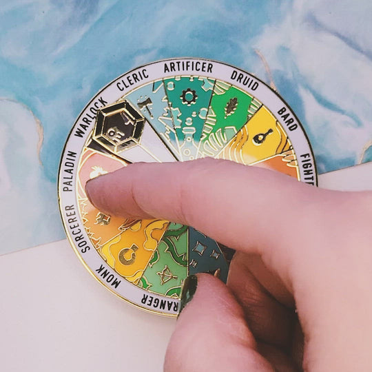 d20 Spinner Enamel Pin – Paola's Pixels