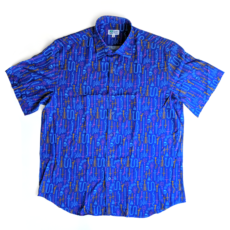 Damage Dealer Unisex Button Up - Geeky merchandise for people who play D&D - Merch to wear and cute accessories and stationery Paola&