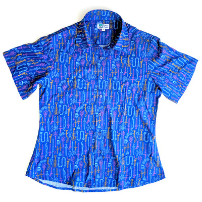 Damage Dealer Women's Button Up - Geeky merchandise for people who play D&D - Merch to wear and cute accessories and stationery Paola's Pixels