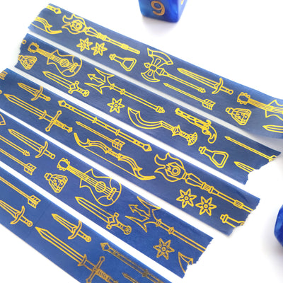 Damage Dealer Washi Tape - Geeky merchandise for people who play D&D - Merch to wear and cute accessories and stationery Paola's Pixels