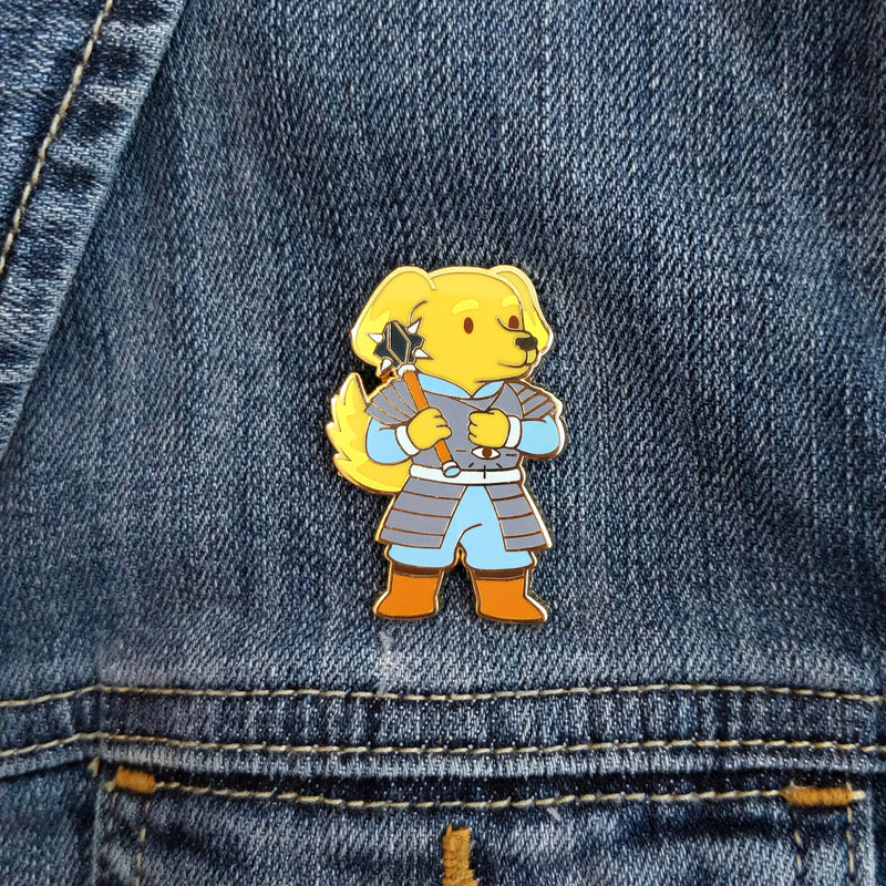 Seconds sale! Dog Cleric Enamel Pin - Geeky merchandise for people who play D&D - Merch to wear and cute accessories and stationery Paola&