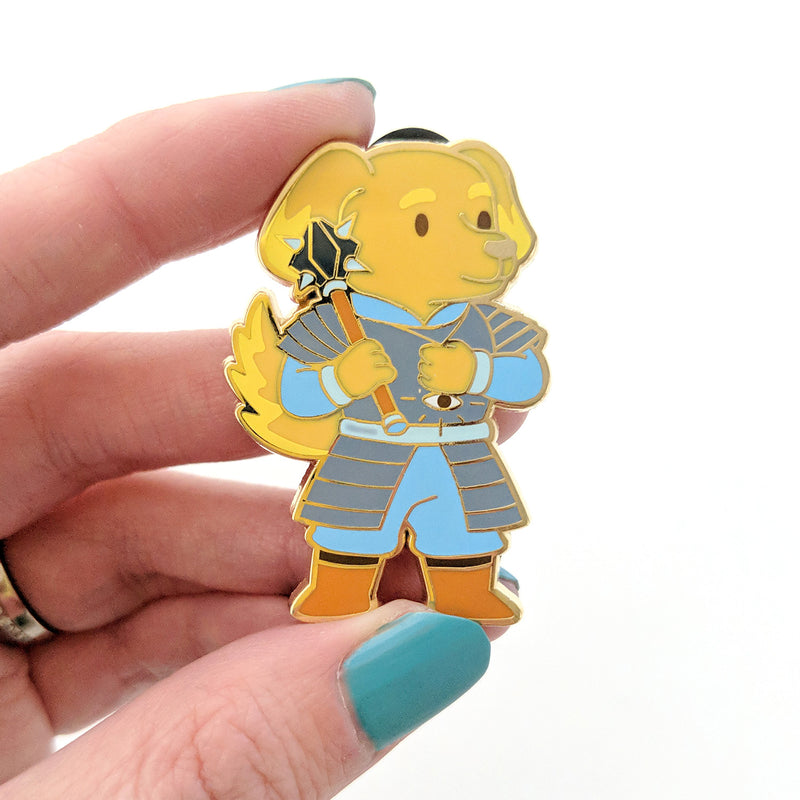 Seconds sale! Dog Cleric Enamel Pin - Geeky merchandise for people who play D&D - Merch to wear and cute accessories and stationery Paola&