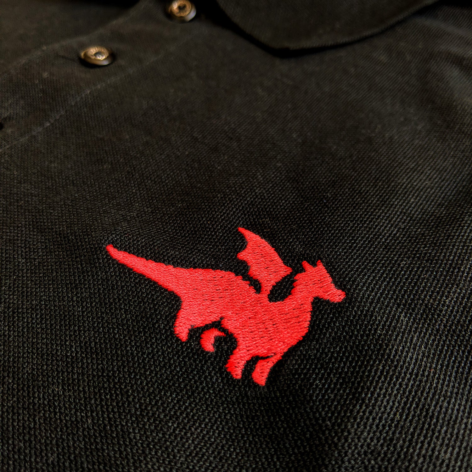 Red Dragon Premium Polo Shirt - Geeky merchandise for people who play D&D - Merch to wear and cute accessories and stationery Paola's Pixels