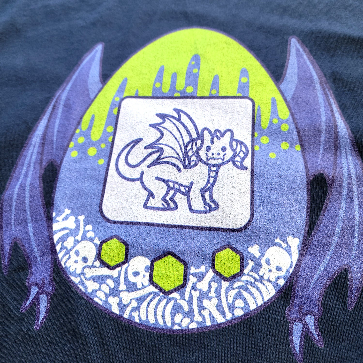 Dragon Tamagotchi Shirt - Geeky merchandise for people who play D&D - Merch to wear and cute accessories and stationery Paola's Pixels