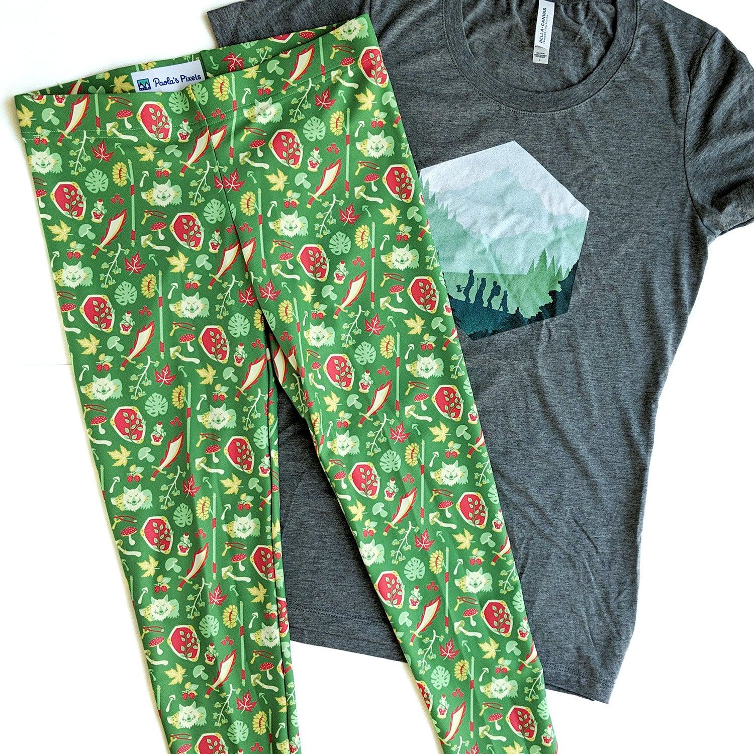 Druid Leggings - Geeky merchandise for people who play D&D - Merch to wear and cute accessories and stationery Paola's Pixels