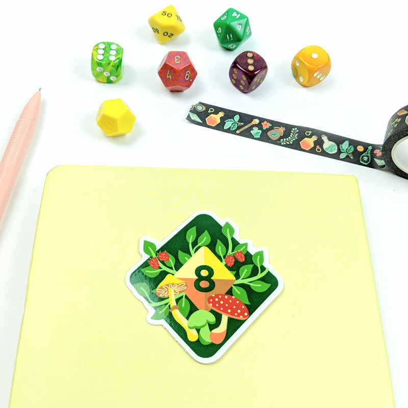 Druid Sticker - Geeky merchandise for people who play D&D - Merch to wear and cute accessories and stationery Paola&