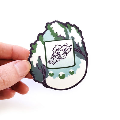 Dryad Tamagotchi Sticker - Geeky merchandise for people who play D&D - Merch to wear and cute accessories and stationery Paola's Pixels
