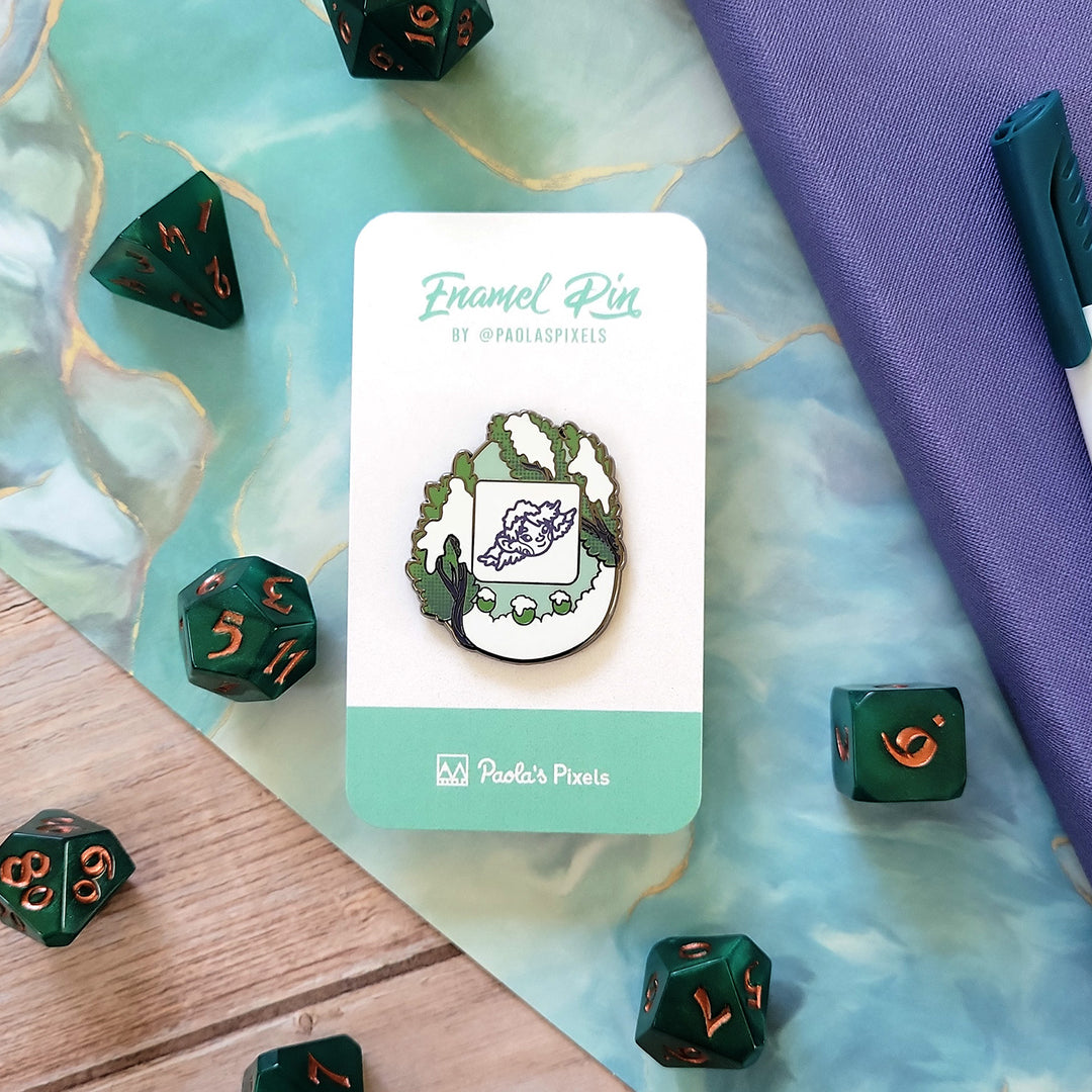 Dryad Tamagotchi Pin - Geeky merchandise for people who play D&D - Merch to wear and cute accessories and stationery Paola's Pixels