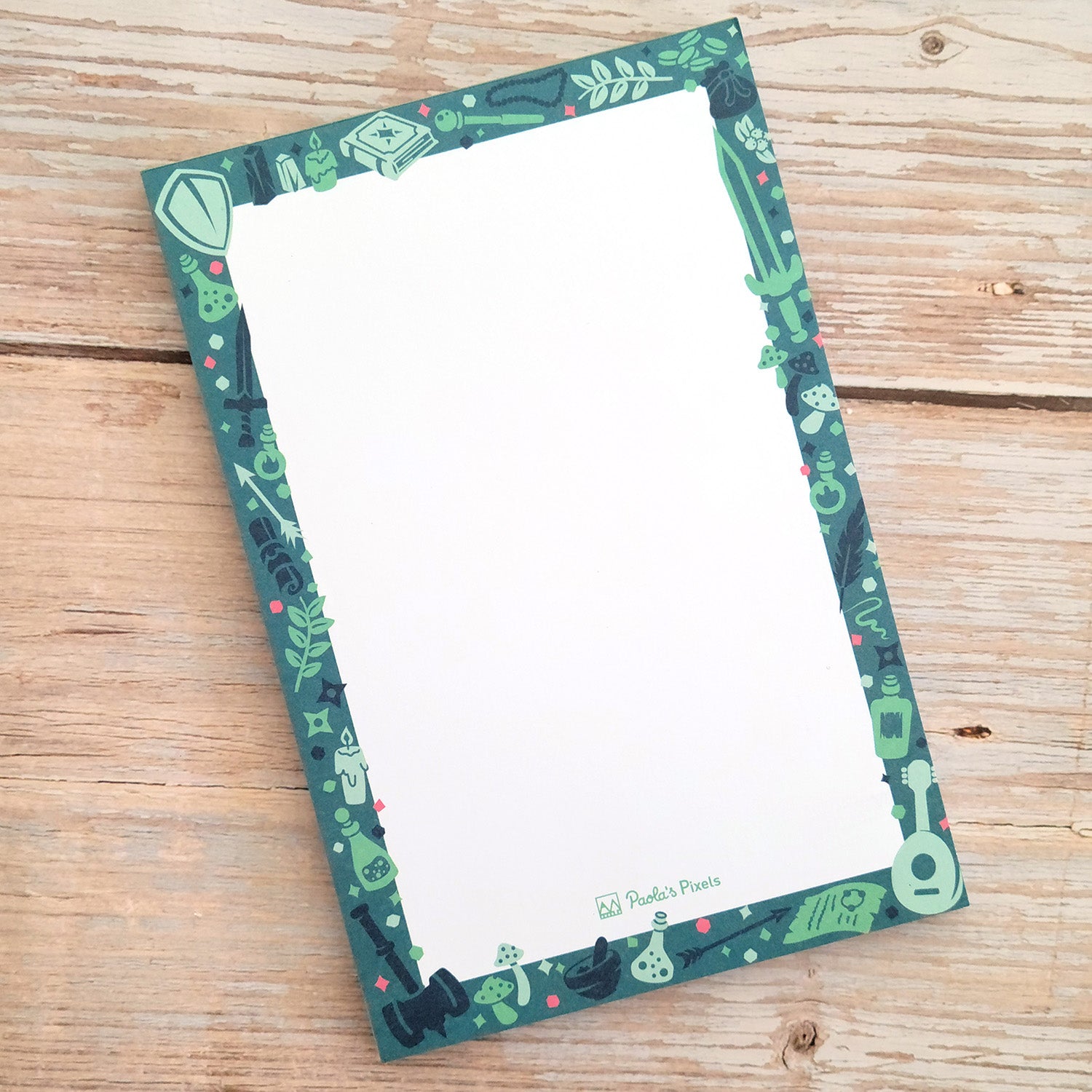 Dungeon Academia Notepad - Geeky merchandise for people who play D&D - Merch to wear and cute accessories and stationery Paola's Pixels