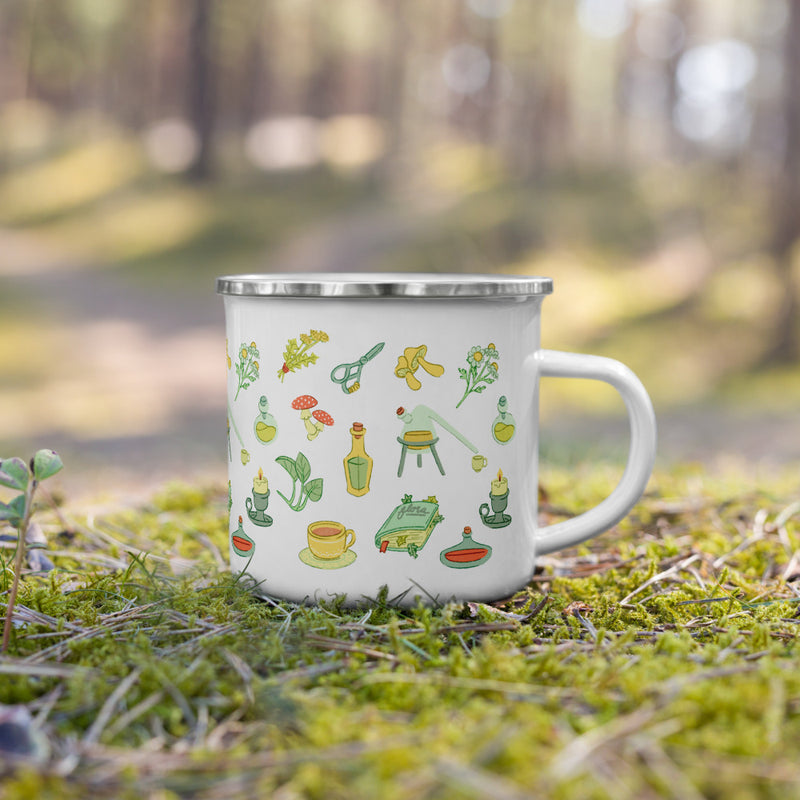 Alchemist Enamel Mug - Geeky merchandise for people who play D&D - Merch to wear and cute accessories and stationery Paola&