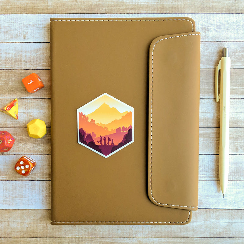 d20 Fall Adventure Sticker - Geeky merchandise for people who play D&D - Merch to wear and cute accessories and stationery Paola&
