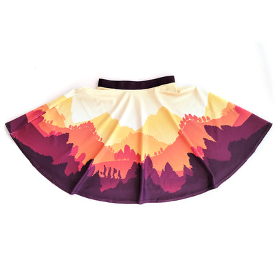 Fall Adventure Landscape Skater Skirt - Geeky merchandise for people who play D&D - Merch to wear and cute accessories and stationery Paola's Pixels