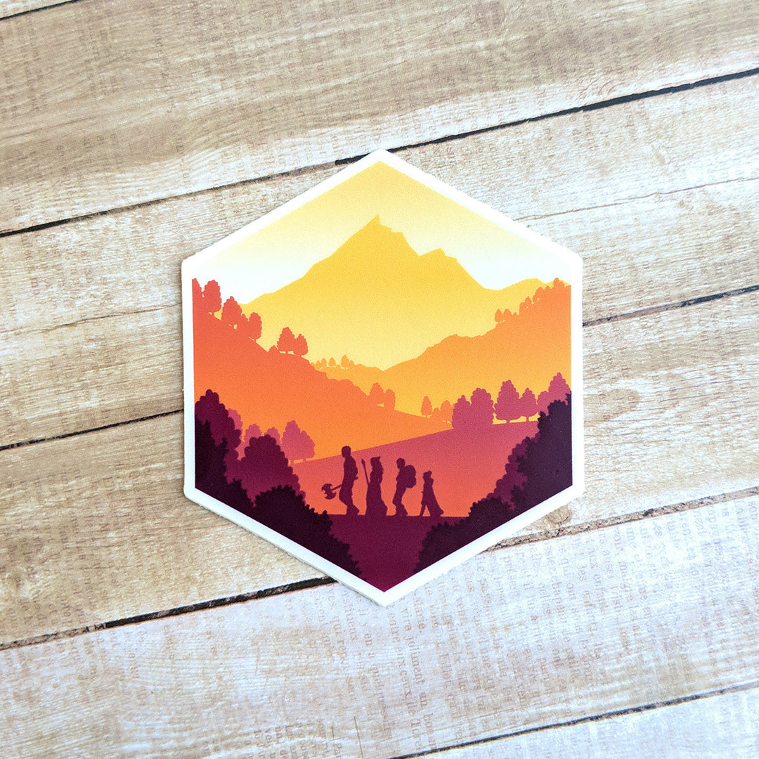 d20 Fall Adventure Sticker - Geeky merchandise for people who play D&D - Merch to wear and cute accessories and stationery Paola's Pixels
