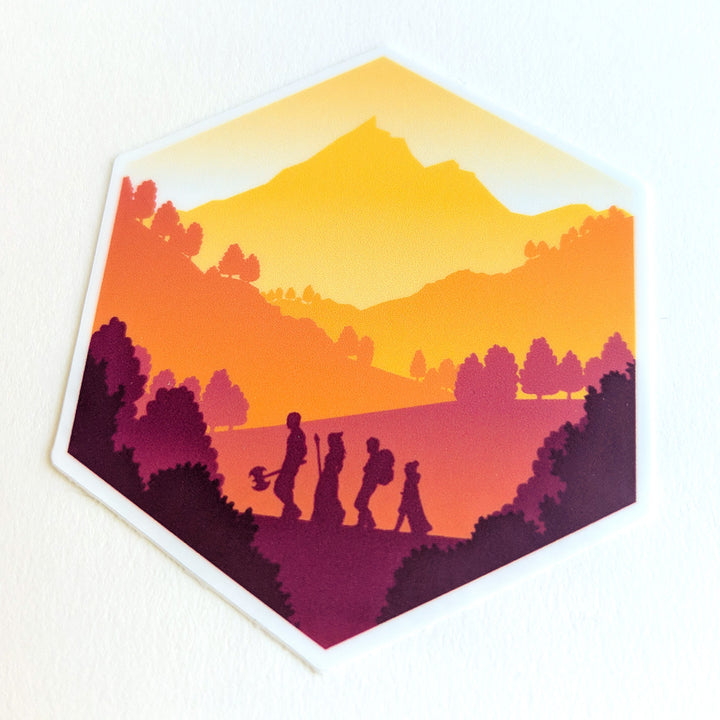 d20 Fall Adventure Sticker - Geeky merchandise for people who play D&D - Merch to wear and cute accessories and stationery Paola's Pixels