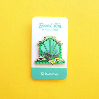 The Fighter Window Pin - Geeky merchandise for people who play D&D - Merch to wear and cute accessories and stationery Paola's Pixels