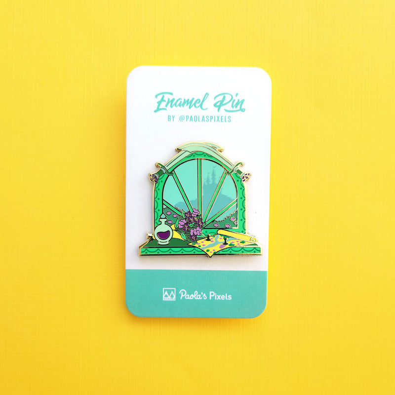 The Fighter Window Pin - Geeky merchandise for people who play D&D - Merch to wear and cute accessories and stationery Paola&