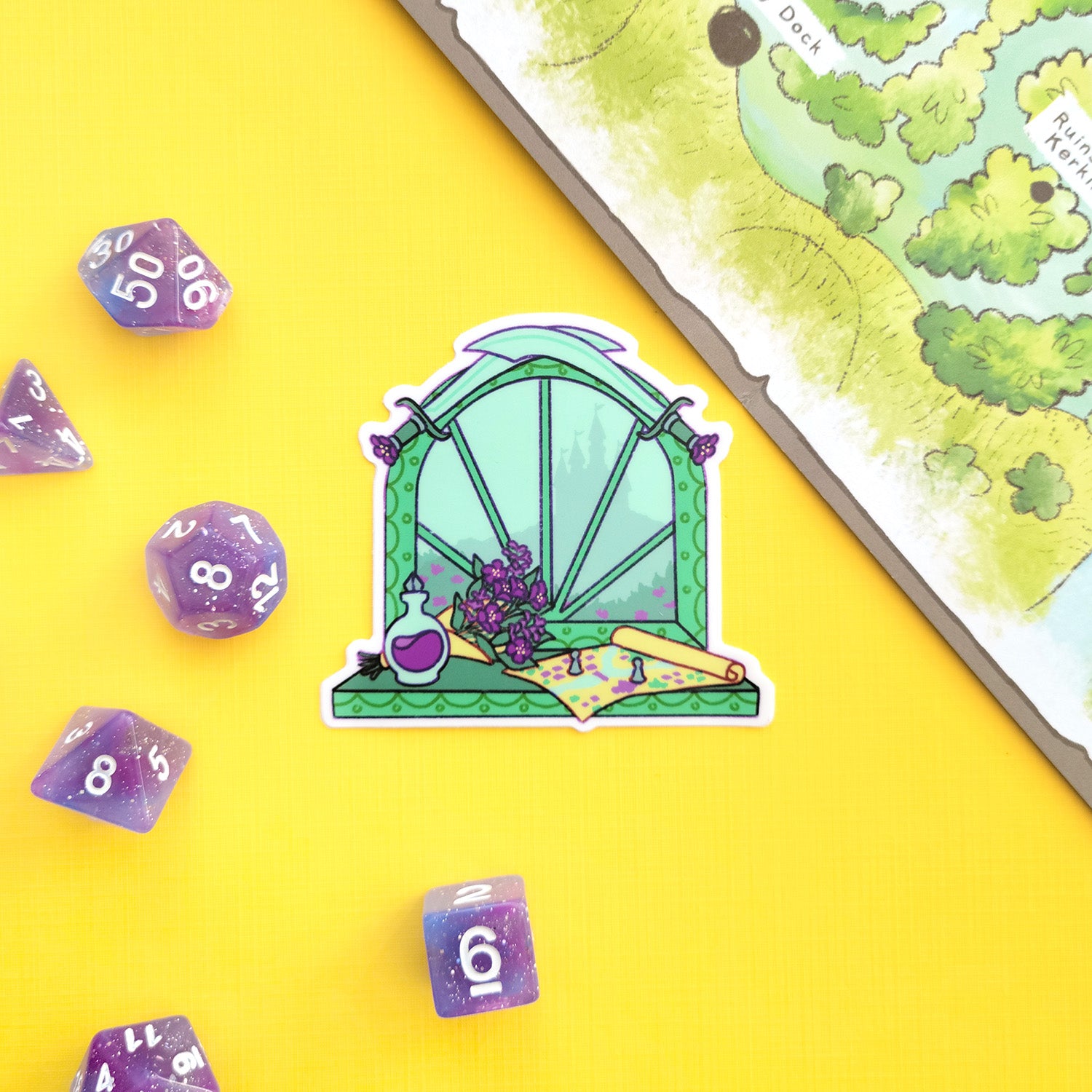 Fighter Window Sticker - Geeky merchandise for people who play D&D - Merch to wear and cute accessories and stationery Paola's Pixels