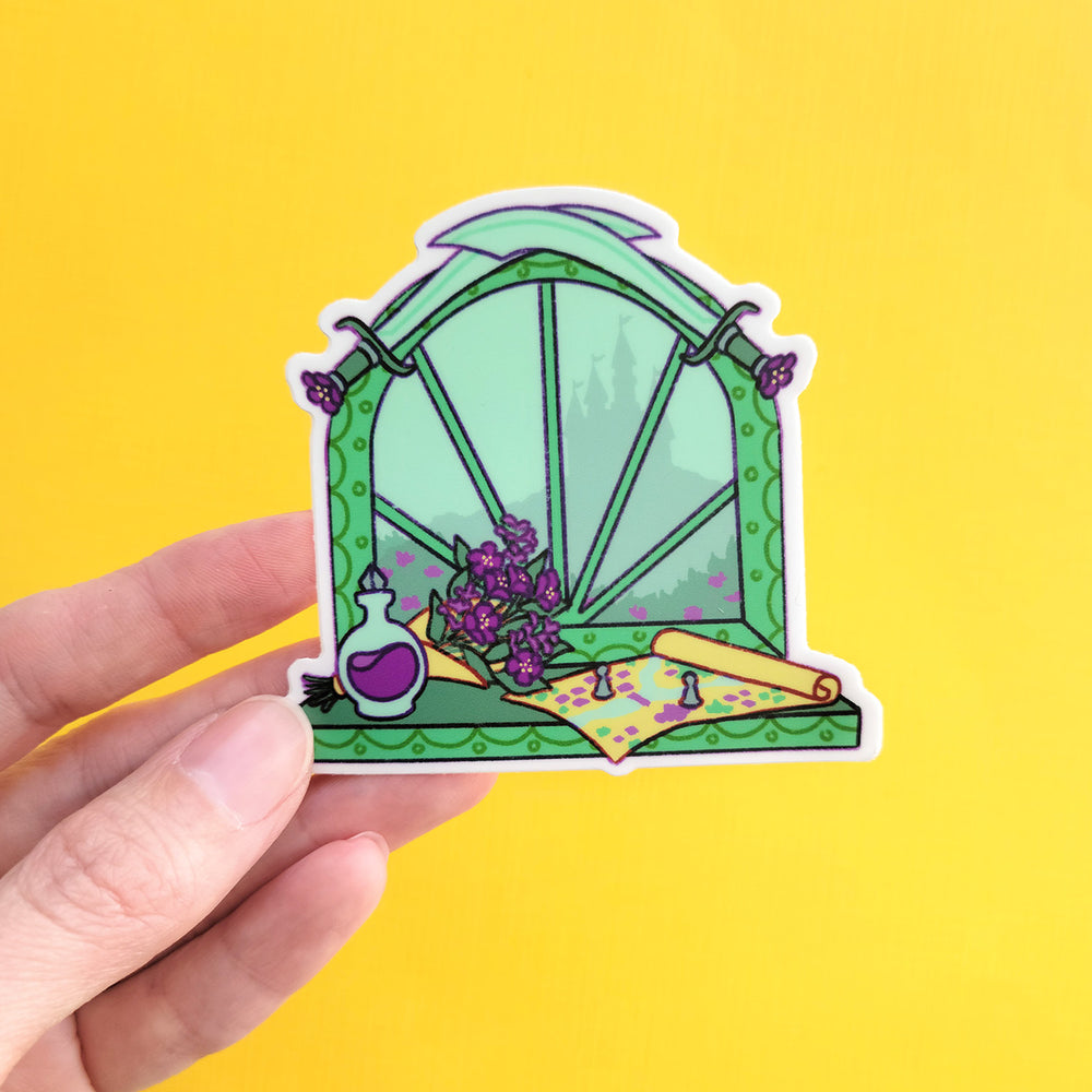 Fighter Window Sticker - Geeky merchandise for people who play D&D - Merch to wear and cute accessories and stationery Paola's Pixels