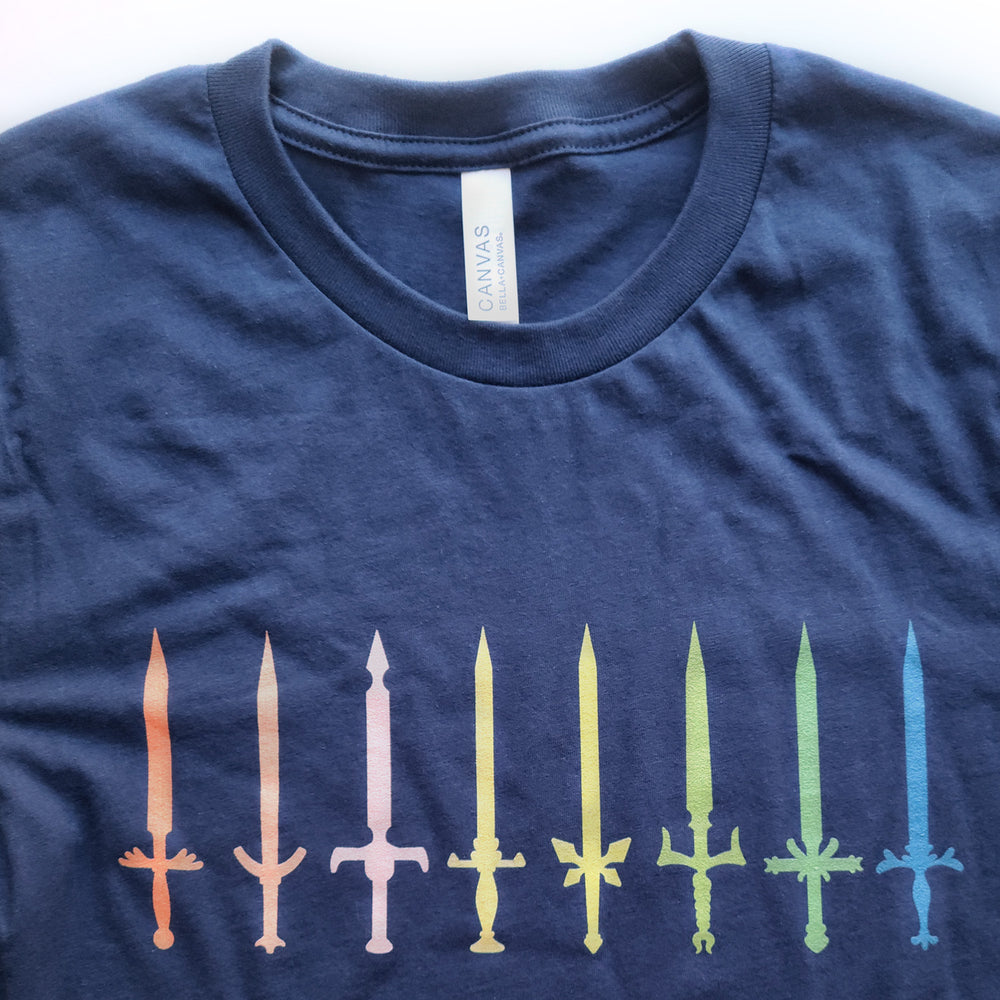 Fighter Swords Shirt - Geeky merchandise for people who play D&D - Merch to wear and cute accessories and stationery Paola's Pixels