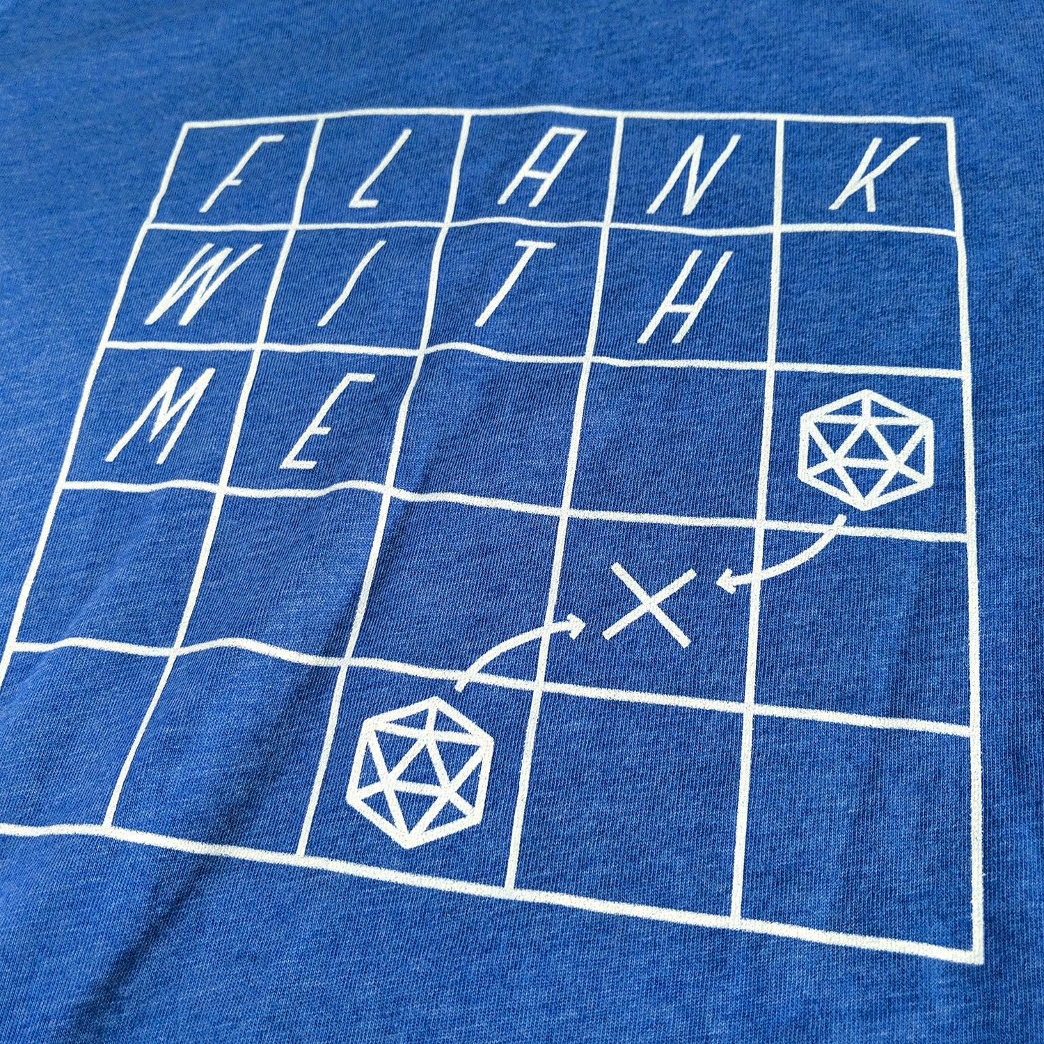 Flank With Me Shirt - Geeky merchandise for people who play D&D - Merch to wear and cute accessories and stationery Paola's Pixels