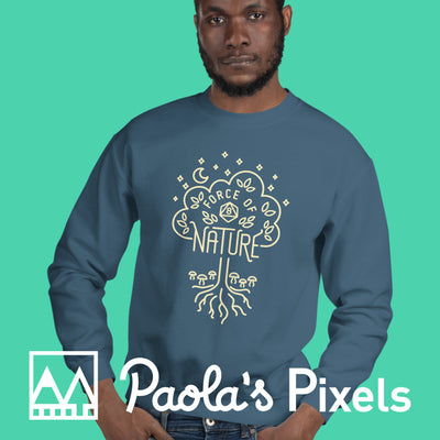 Force of Nature Sweatshirt - Geeky merchandise for people who play D&D - Merch to wear and cute accessories and stationery Paola's Pixels