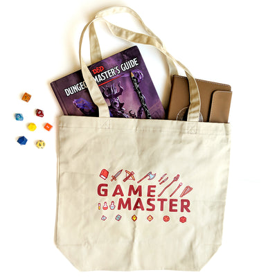 Game Master Tote bag - Geeky merchandise for people who play D&D - Merch to wear and cute accessories and stationery Paola's Pixels