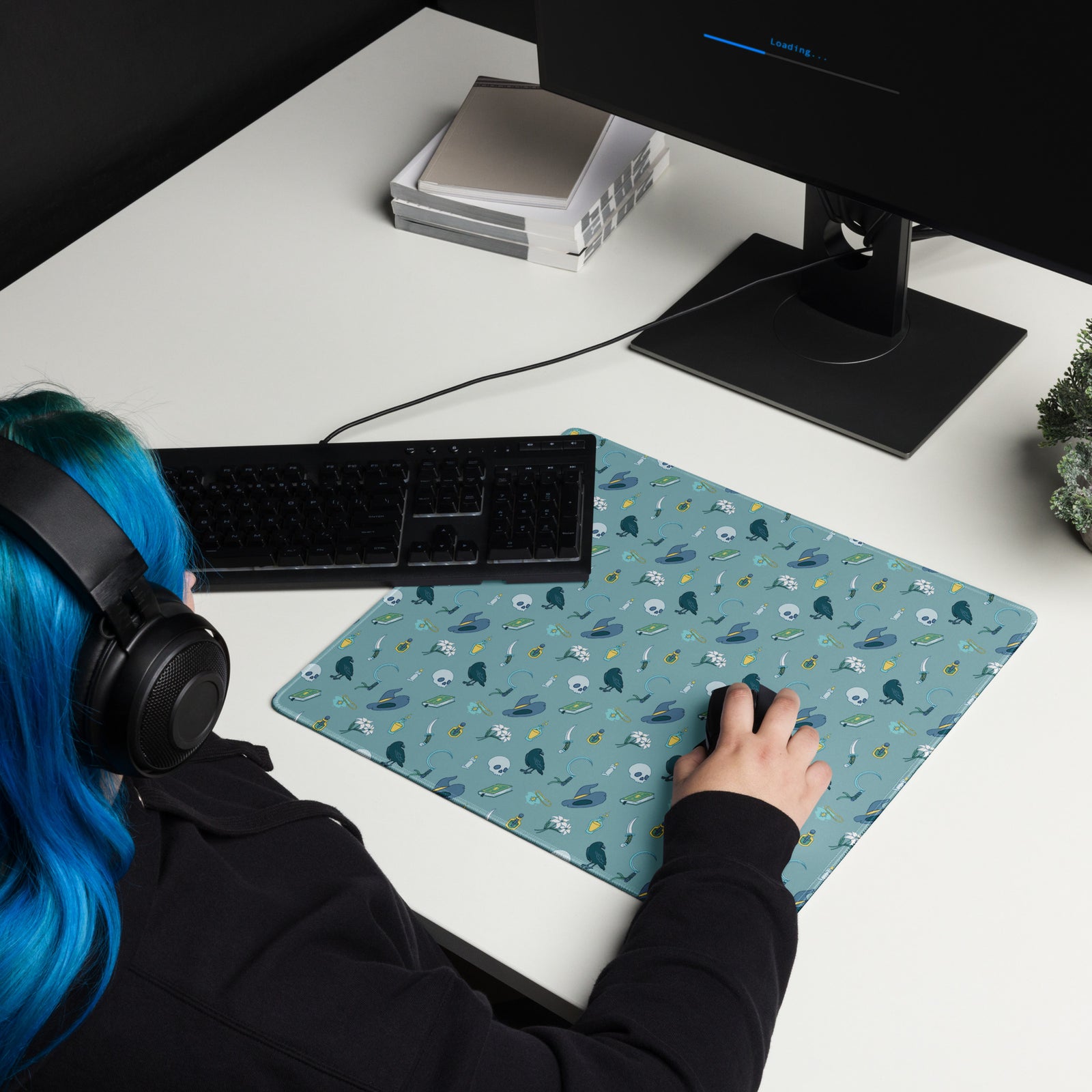 Necromancer desk mat - Geeky merchandise for people who play D&D - Merch to wear and cute accessories and stationery Paola's Pixels