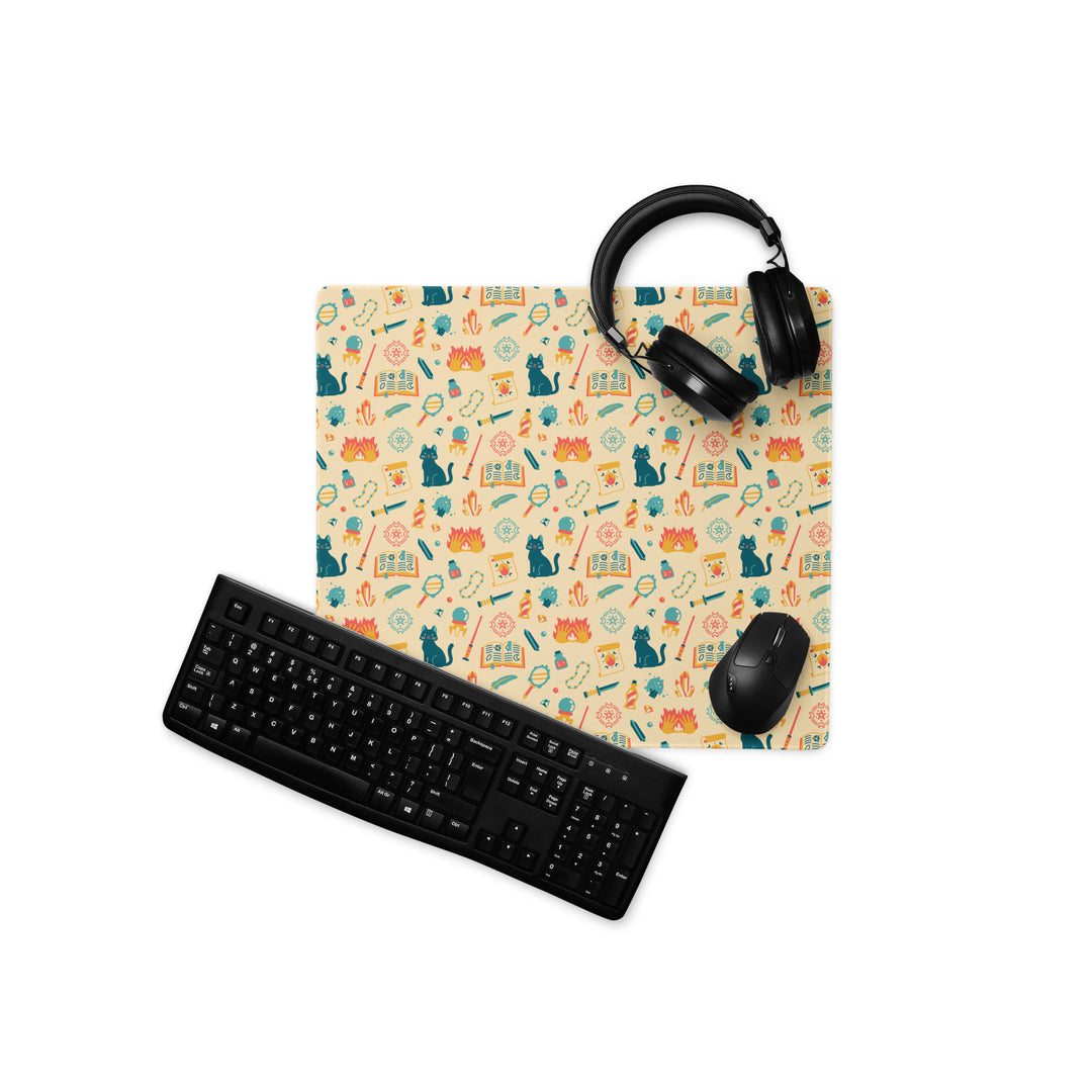 Wizard desk mat - Geeky merchandise for people who play D&D - Merch to wear and cute accessories and stationery Paola's Pixels