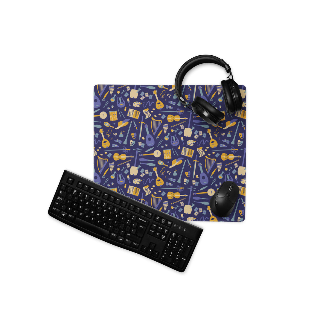 Purple Bard desk mat - Geeky merchandise for people who play D&D - Merch to wear and cute accessories and stationery Paola's Pixels