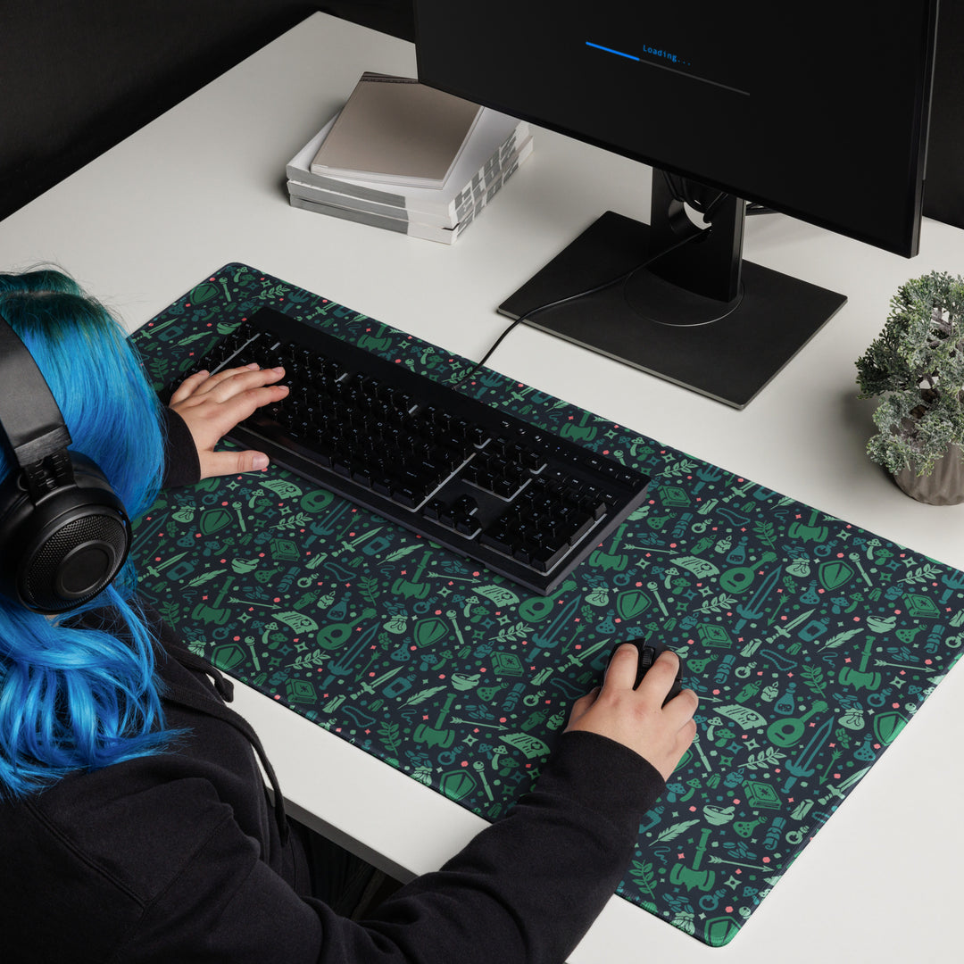 Dungeon Academia desk mat - Geeky merchandise for people who play D&D - Merch to wear and cute accessories and stationery Paola's Pixels