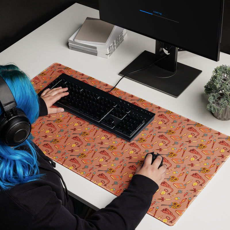 Summer Warlock desk mat - Geeky merchandise for people who play D&D - Merch to wear and cute accessories and stationery Paola&