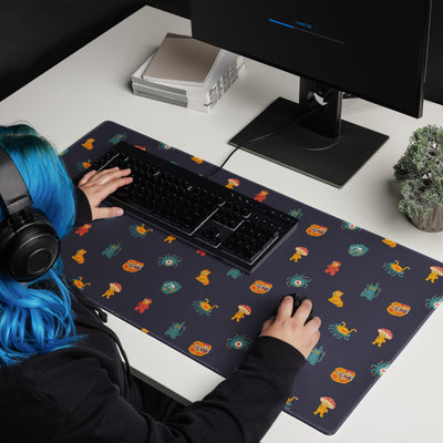 Monster Minis desk mat - Geeky merchandise for people who play D&D - Merch to wear and cute accessories and stationery Paola's Pixels