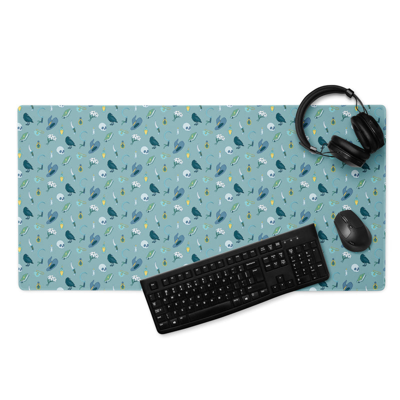 Necromancer desk mat - Geeky merchandise for people who play D&D - Merch to wear and cute accessories and stationery Paola&