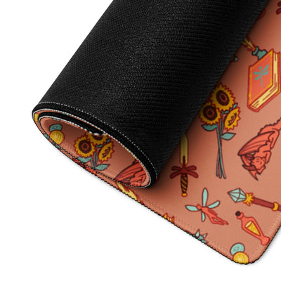 Summer Warlock desk mat - Geeky merchandise for people who play D&D - Merch to wear and cute accessories and stationery Paola's Pixels