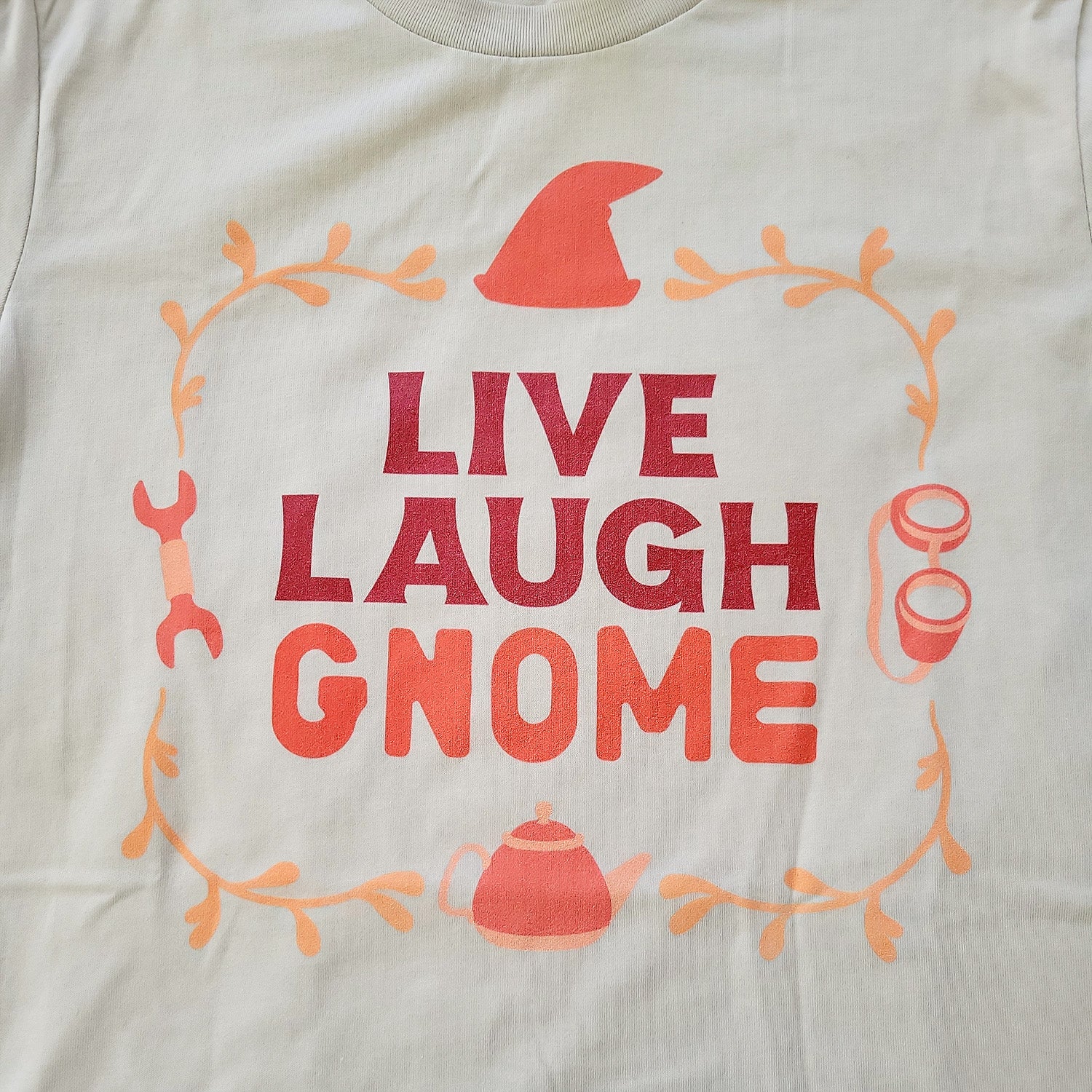 Live Laugh Gnome Shirt - Geeky merchandise for people who play D&D - Merch to wear and cute accessories and stationery Paola's Pixels