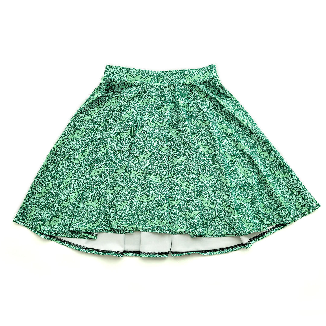 Goblin Skater Skirt - Geeky merchandise for people who play D&D - Merch to wear and cute accessories and stationery Paola's Pixels
