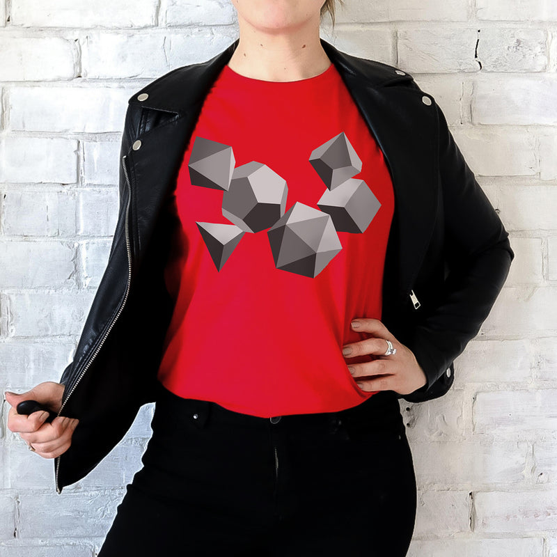 Grayscale Dice Shirt - Geeky merchandise for people who play D&D - Merch to wear and cute accessories and stationery Paola&