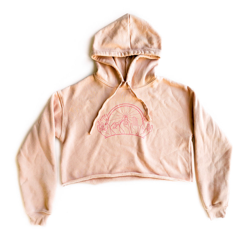 Hands of Fate Cropped Hoodie - Geeky merchandise for people who play D&D - Merch to wear and cute accessories and stationery Paola&