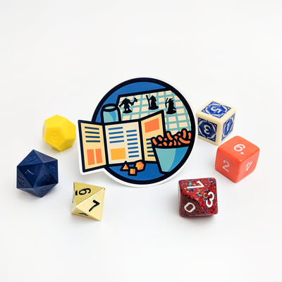 Game Master Scene sticker - Geeky merchandise for people who play D&D - Merch to wear and cute accessories and stationery Paola's Pixels