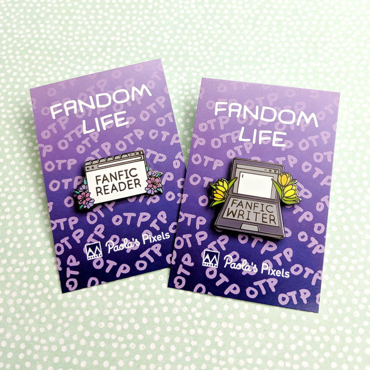 Seconds Sale! Fanfic Writer Enamel Pin - Geeky merchandise for people who play D&D - Merch to wear and cute accessories and stationery Paola's Pixels