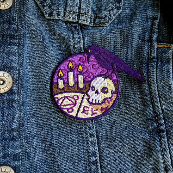 Seconds Sale! Necromancer Patch - Geeky merchandise for people who play D&D - Merch to wear and cute accessories and stationery Paola's Pixels