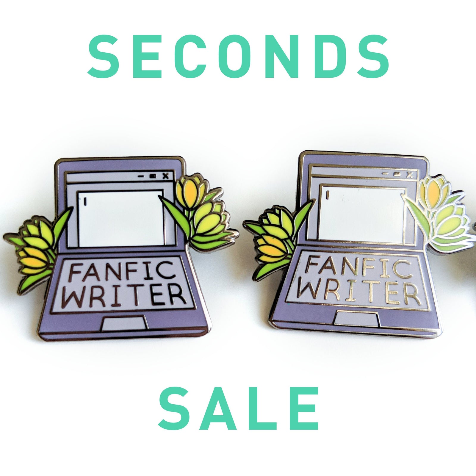 Seconds Sale! Fanfic Writer Enamel Pin - Geeky merchandise for people who play D&D - Merch to wear and cute accessories and stationery Paola's Pixels